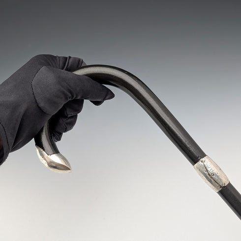 1913 年英國古董男士弧形手柄純銀裝飾手杖 92 公分 J Howell&Co Ltd